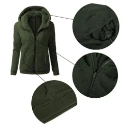Veste à capuche molle avec fermeture éclair