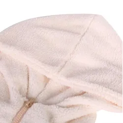 Zacht fleece jack met capuchon en ritssluitingHoodies & Truien