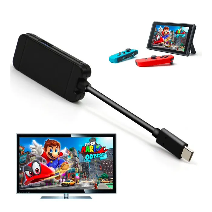 Nintendo Switch USB tyypin C adapter lataus USB 3.0 HD TV HDMI muuntime kaapeli