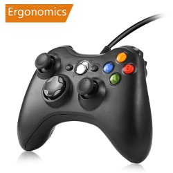 Controlador de jogo Xbox 360 gamepad com fio joystick