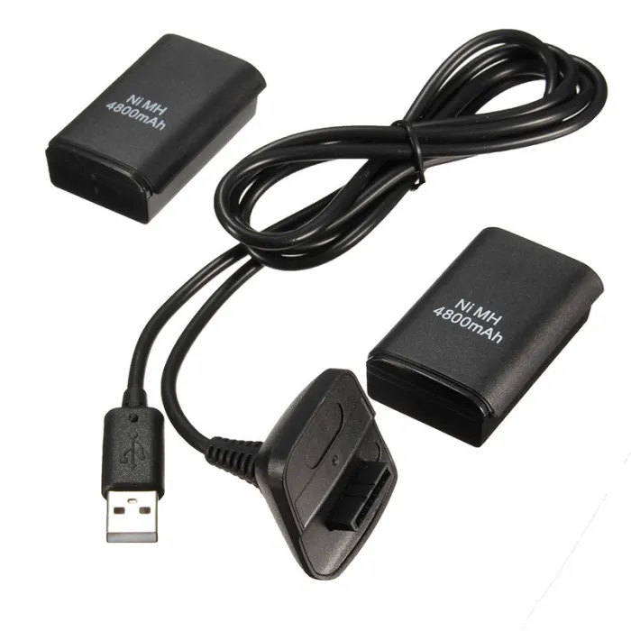 MandosControlador cable Xbox 360 4800m Ah paquete de batería & cable de carga