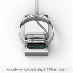 AccesoriosEstacion de muelle de carga de metal - soporte para Apple Watch 5/4/3/2/1 - soporte