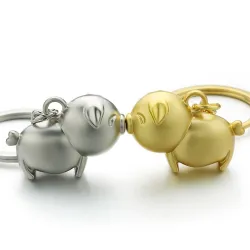 Piggy - metall keychain - keyring