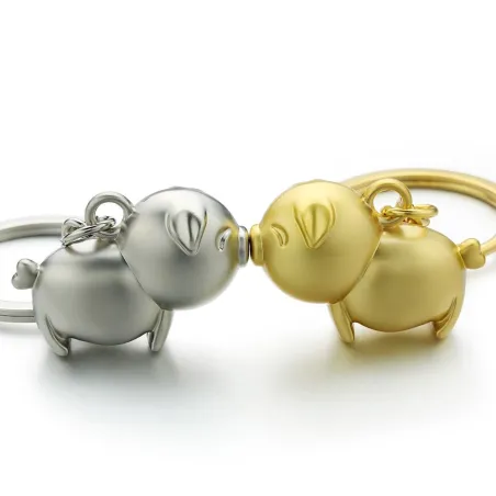 Piggy - metal keychain - keyring
