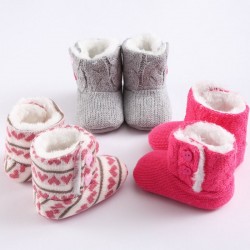 Neugeborene - Baby warme gestrickte Stiefel - Schuhe