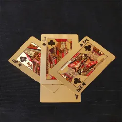 Gold Foil Poker Pelaa Kortteja Vedenpitävä