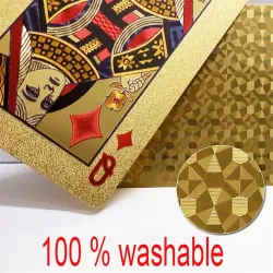 Gold foil poker playing cards waterproofHobbies & Collections
