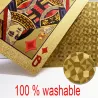 Gold Foil Poker Pelaa Kortteja Vedenpitävä