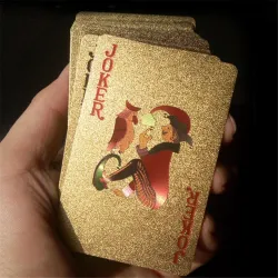 Hobbies & ColeccionesOro foil poker jugando cartas impermeable