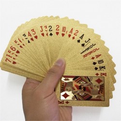 Gold foil poker playing cards waterproofHobbies & Collections
