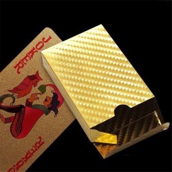 Gold foil poker playing cards waterproof