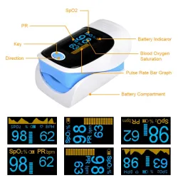Digital fingerpuls oximeter - hjärtslagsmätare - med LCD display