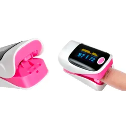 Medidores de presión arterialóxido de pulso de dedo digital - medidor de latido del corazón - con pantalla LCD