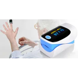 Medidores de presión arterialóxido de pulso de dedo digital - medidor de latido del corazón - con pantalla LCD