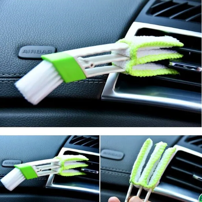 Car vent double sided cleaning brush