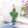 Porte-clés cactus en cristal