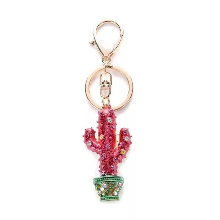 Chaveiro de cristal de cacto