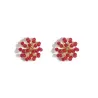 Pearl flower - small stud earrings