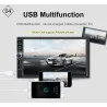 Bluetooth bilradio - DIN 2 - 7'' tommer LCD touchskærm - MP3-MP5 afspiller - USB - MirrorLink
