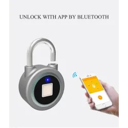Padlock with fingerprint protection - Smart keyless entry - weatherproof - for Android & iOSHome security