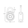 Seguridad de casaPadlock con protección de la huella dactilar - Entrada sin llave inteligente - resistente al tiempo - para A...