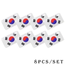 3D bandeira nacional emblema carro autocolante 8 pcs