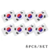 3D bandeira nacional emblema carro autocolante 8 pcs