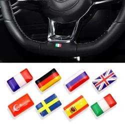 3D national flag emblem car sticker 8 pcs