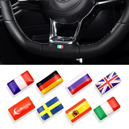 3D nationale Flagge Emblem Auto Aufkleber 8 Stück