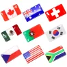 3D bandeira nacional emblema carro autocolante 8 pcs