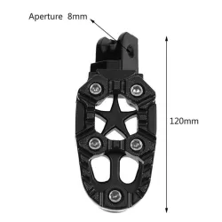 Universal Motorrad Metall Fußstützen mit Feder 8mm 2 Stück
