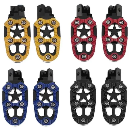 Pedali universali in metallo moto con molla 8mm 2 pz