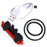 LucesLuz trasera de advertencia de seguridad de bicicleta recargable USB