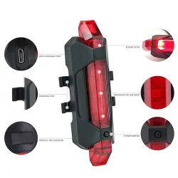 USB oplaadbare fiets veiligheid waarschuwing achterlichtVerlichting