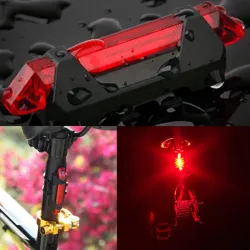 USB laddningsbar cykelsäkerhet varning bakljus