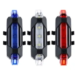 USB laddningsbar cykelsäkerhet varning bakljus