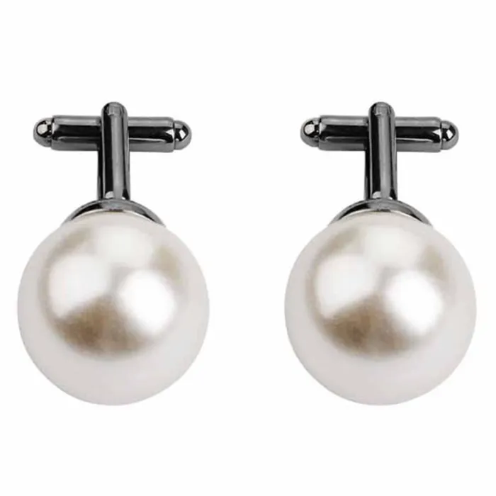 Perles cufflinks unisexe