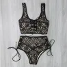 Lace high vyötärö uimapuku bikini