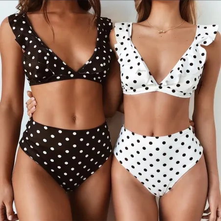 Baño y ropaJuego de bikini de traje de baño alto