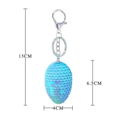 llaveroCierre de llave de huevo de lentejuelas Glitter