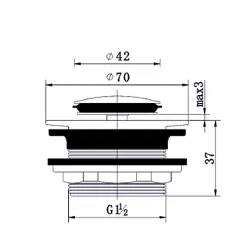 Push-down pop-up sink tub drain stopper