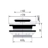 Push-down pop-up sink putki