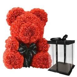Día de San ValentínOso de rosa - oso hecho de rosas de infinito - 40 cm