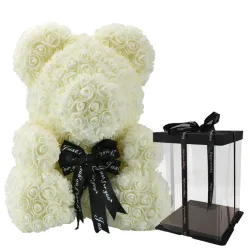 Rose bear - bear made from infinity roses - 40 cmValentine's day