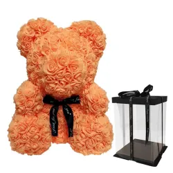 Rose bear - bear made from infinity roses - 40 cmValentine's day