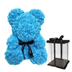 Rose bear - bear made from infinity roses - 40 cmValentine's day