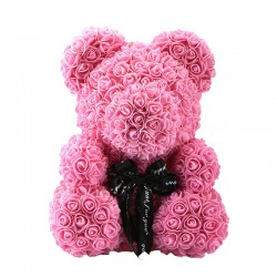 Rose bear - bear made from infinity roses - 40 cm
