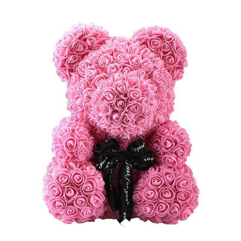Día de San ValentínOso de rosa - oso hecho de rosas de infinito - 40 cm