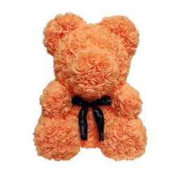 Rosbjörn - björn gjord av oändlighet rosor - 40 cm