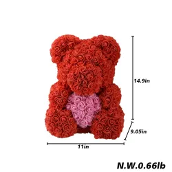 Infinity ruusukukkainen teddy karhu sydämellä 40 cm